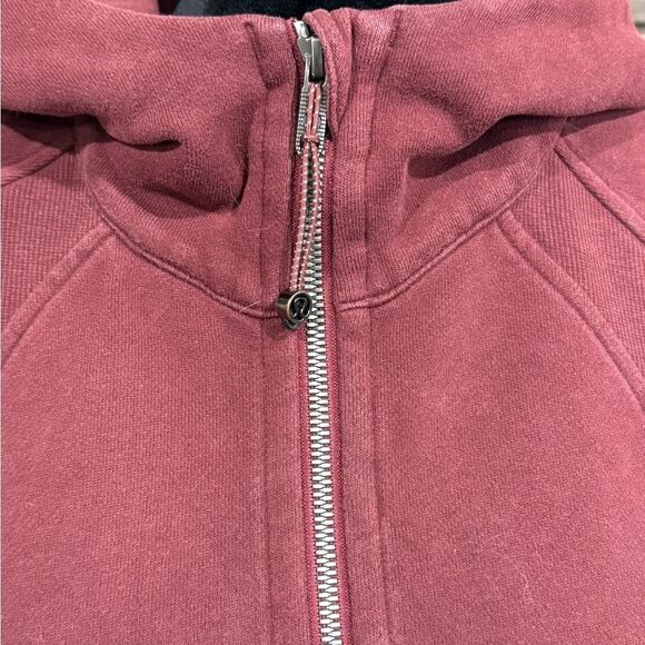 Lululemon Women's Burgundy cropped scuba Zip-Up Hoodie​ - Picture 2 of 6